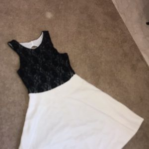 Cute girls dress size SM. lace top and white velvet skirt , worn once